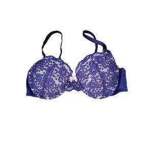 Marie Meili Bra 36C Womens Padded Underwired Adjustable Straps Pink Purple